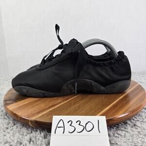 JW Pei Flavia Ballerina Black Satin Low Casual Lifestyle Daily Sneaker Womens 41